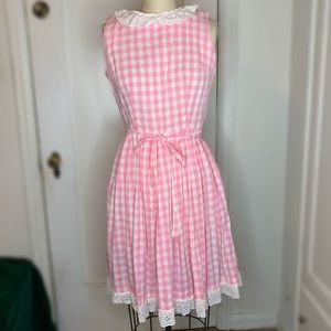 1950s 1960s vintage pink dress
